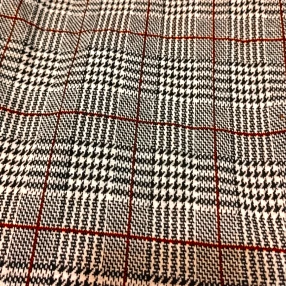 🌹 Preppy Classic Houndstooth Plaid Straight Leg Pull On Slacks Pants - M - Picture 7 of 9